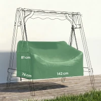 Outsunny 2-zits tuinbankhoes, waterdichte beschermhoes, winddicht en UV-bestendig, 420D Oxford-stof(m-3)