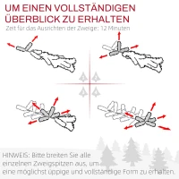 HOMCOM Kerstboom 180 cm, Realistisch Uiterlijk, Snelle Opzet, Incl. Standaard, Brandvertragend Kunststof(m-7)