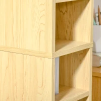 HOMCOM 204 CD Tall Narrow Media Storage Tower - Oak Tone(m-8)