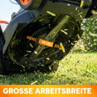 Outsunny Elektrische grasmaaier 1200 W met 34 cm maaibreedte 35L opvangbak mulchfunctie 6 maaihoogtes verstelbare handgreep(m-6)
