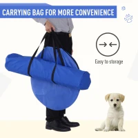 PawHut Dog Agility Equipment Training Set Carry Bag Adjustable (Pole + Hoop + Hurdle+Tunnel + Pause Box)(m-7)