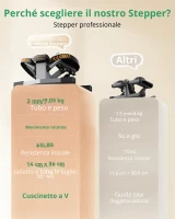 Twist Stepper per casa, imbottitura in silicone, pedali extra-grandi, resistente, 46x39,5x22,5 cm, Nero(m-9)