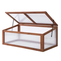 Outsunny Mini-kas, kleine kas voor de tuin, met polycarbonaatplaten, goede lichtdoorlatendheid, 100L x 65B x 40H cm(m-11)