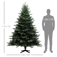 HOMCOM 7ft Artificial Spruce Christmas Tree - Green(m-3)