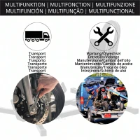 HOMCOM Blocator pentru Roata Motocicletei, Reglabil pe 3 Niveluri, max 250 kg, din Metal, 60x55x43 cm, Negru(m-5)
