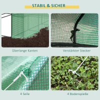 Outsunny foliekas met planken 244 cm x 180 cm x 210 cm(m-7)