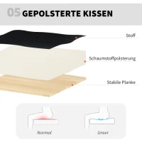 HOMCOM In hoogte verstelbare bureaustoel met verstelbare voetring, lendensteun, 62 x 59 x 119 cm, zwart(m-8)