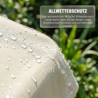 Outsunny Hollywoodschommel tuinschommel schommelbank 3-zits larikshout crème(m-6)