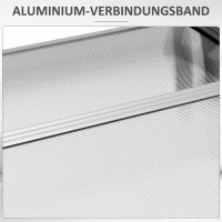 Outsunny Deuroverkapping, Bescherming tegen Regen, Wind en Hagel, Polycarbonaat, Aluminium, 200 x 96 x 27 cm, Zwart(m-7)
