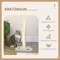 PawHut Krabpaal 62cm Kattenkrabpaal met Krabbal Kattenkrabpaal(m-4)