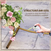 Outsunny Arc de Nuntă din Oțel pentru Baloane și Plante Cățărătoare, Auriu(m-5)