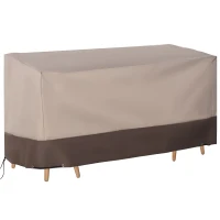 Outsunny Funda para Muebles de Jardín 600D Oxford Protecció contra el Polvo los Rayos UV Cubierta para Mobiliario Exterior 127x72x76 cm para Mesas Sillas Sofás Marrón(m-9)