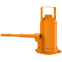 HOMCOM 12 Tonne Hydraulic Bottle Jack with 19-37 cm Lifting Range, Heavy Duty Portable Compact Car Jack Lift with Saddle and 3 Section Handle for Pickup, Truck, Auto Repair Maintenance, Orange(m-1)