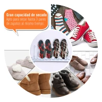 HOMCOM Secador Eléctrico de Zapatos Calentadores de Botas Guantes Estante de Secador para 3 Pares 86x11x23.5cm(m-5)