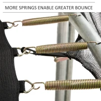 HOMCOM 13ft Trampoline Net Replacement Safety Net Enclosure Net Spare w/ 8 Poles(m-7)