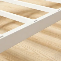 HOMCOM Bedframe met opbergruimte en lattenbodem, 32,5 cm hoog, stil, 200 x 90 cm, wit(m-12)