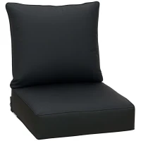 Outsunny Outdoor Seat and Back Cushion Set Patio Deep Seating Chair Replacement Cushion(m-1)
