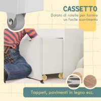 AIYAPLAY Libreria per Bambini 3-8 Anni a 3 Ripiani con Cassetto Inferiore, in MDF, 62.5x30x70 cm, Bianco(m-6)