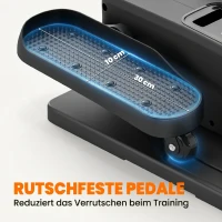 SPORTNOW Mini Ellipsentrainer voor Thuis Onder-Bureau Elektrische Crosstrainer met Afstandsbediening LED-Display 12 Snelheden(m-7)
