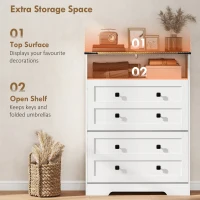 HOMCOM Shoe Cabinet with 2 Flip Drawers, Narrow Shoe Storage Cabinet, White(m-7)