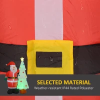 Outsunny 7ft Christmas Inflatable Decoration Santa Claus and Christmas Tree, Blow-Up Outdoor Garden Display for Lawn Garden Party(m-5)