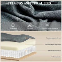 HOMCOM Sillón Relax Reclinable Eléctrico Levanta Personas con Masaje Vibratorio y Calor Control Remoto Gris(m-6)