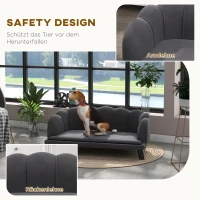 PawHut hondenbank met rugleuning 98.5cm x 60.cm x 35.5cm(m-6)