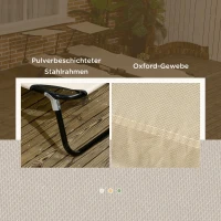 Outsunny 2-delige Set Ligstoelen inklapbaar met Zonnescherm, 5-standen Verstelbare Rugleuning - Bruin(m-7)
