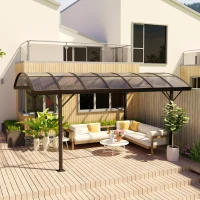 Outsunny 10 Plaques Alvéolaires en Polycarbonate 4 mm, UV Resistant, Panneau Alvéolaire Double de Serre, 120x60 cm, Transparent(m-9)
