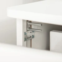 Vinsetto Cajonera de Oficina Mueble Auxiliar con 2 Cajones Cierre con Llave para Estudio Despacho 43x45x72 cm Blanco(m-9)