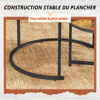 Table basse lot de 2, design 2‑en‑1 flexible, design moderne, 80x80x48,2 cm, marron(m-7)