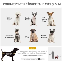 PawHut Cărucior pentru câini de talie mică și mini cu 2 lese și husă de depozitare, 81x58x97.5 cm(m-4)