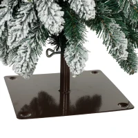 HOMCOM Artificial Christmas Tree Set of 3, Snowy Pre-Lit Christmas Tree with PVC Branch Tips, 90/120/150 cm, Green White(m-13)