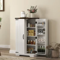 HOMCOM Multi-Storage Farmhouse Style Cabinet - White(m-10)