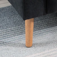 HOMCOM Divano 2 Posti Moderno in Stile Nordico con Schienale Trapuntato in Tessuto, 145x76x88 cm, Grigio(m-9)