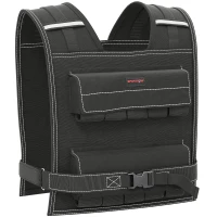 SPORTNOW Vestă cu Greutăți Reglabilă 20 kg cu 20 de Greutăți, Vestă cu Benzi Reflectorizante, 50x40 cm, Neagră(m-1)