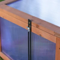 Outsunny Mini-kas, kleine kas voor de tuin, met polycarbonaatplaten, goede lichtdoorlatendheid, 100L x 65B x 40H cm(m-9)