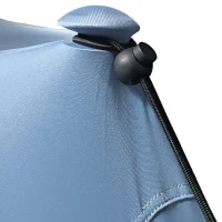 Outsunny Zonnescherm, waterdicht, aanpasbaar, lichtgewicht, opvouwbaar, stalen palen, 3x3x2m, Blauw(m-9)