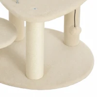 PawHut Grote krabpaal van 132 cm met handgevlochten kattenhuis van lisdodde, sisalpalen, ligbed, 3 speelballen en anti-kantelband, voor 1-2 katten tot 6 kg(m-13)