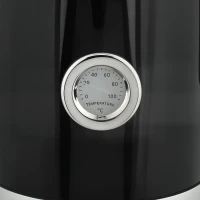 HOMCOM Waterkoker- en broodroosterset met thermometer, 1,7 l, 2200 W waterkoker, 2-sleuven broodrooster met 7 bruiningsstanden(m-10)