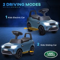AIYAPLAY 2-in-1 Land Rover Licensed 6V Kids Electric Ride On Car, Sliding Car w/ Headlights, Music, for 18-60 Months, Light Blue(m-4)