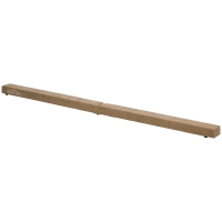 HOMCOM Opvouwbare Evenwichtsbalk, Antislip, Suède Bekleding, Stevig Hout, 210 x 10 x 6,5 cm, Bruin