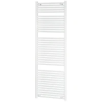 HOMCOM Termoarredo Bagno Scaldasalviette a 39 Barre in Acciaio, 60x180cm, Bianco(m-11)