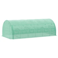 Outsunny kas 6 x 3 x 2 m oprolbaar groen(m-10)