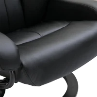 HOMCOM Massagestoel met voetenbank, 10 trilpunten, 145° verstelbare rugleuning, zwart(m-9)