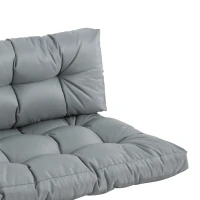 Outsunny Coussins Matelas Assise Dossier pour Banc de Jardin balancelle canapé 2 Places Grand Confort dim. 120L x 80l x 12H cm Polyester Gris(m-8)