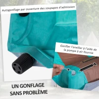 Outsunny Matelas de camping 2 personnes autogonflant avec oreiller et sac de transport - Ultra léger pour Camping, Randonnée(m-4)