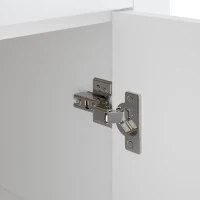 HOMCOM Zapatero 4 Niveles 12 Pares Armario para Zapatos 2 Puertas y Estantes Ajustables 80x32,8x105cm Roble y Blanco(m-8)