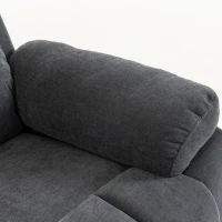 HOMCOM Relaxfauteuil 360° draaibare massagestoel met verwarming, massage en chenille stof, donkergrijs(m-11)