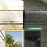 Outsunny Tejadillo de Protección 195x75 cm Marquesina de Exterior con Paneles de Policarbonato Barras de Aluminio Transparente(m-7)